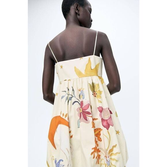 ZARA VOLUMINOUS PRINTED DRESS ZW COLLECTION - Picture 15 of 16